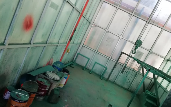 油漆气体检测器和报警控制器安装在山西运城一家泵业公司